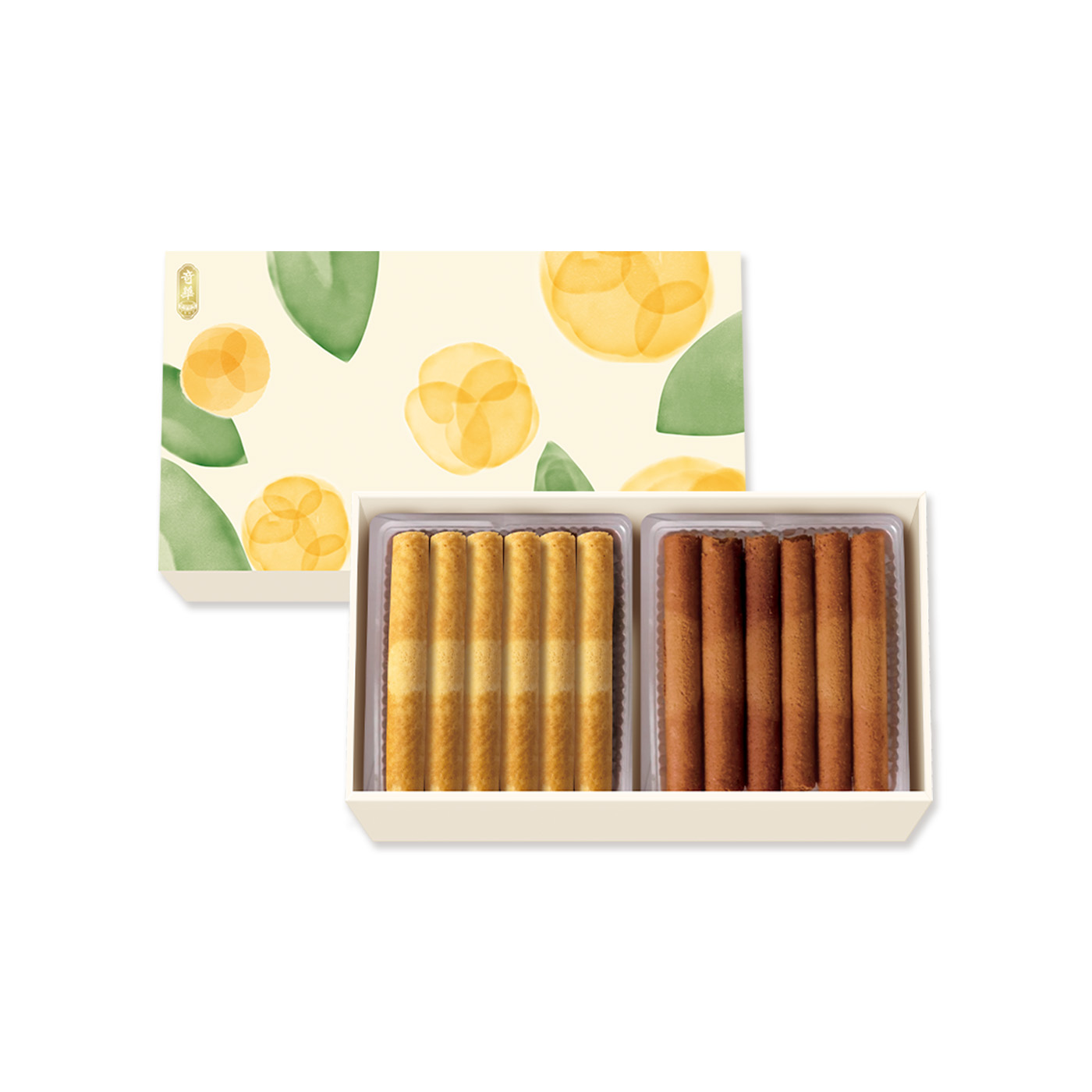 奇华双拼什锦蛋卷礼盒